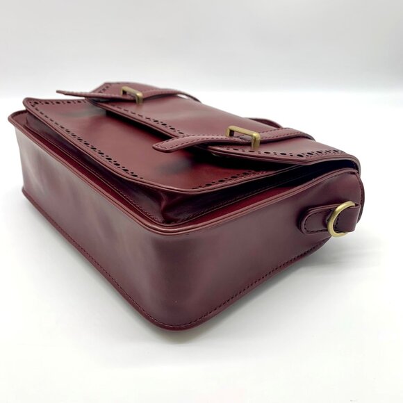 Ecosusi Burgundy Vegan Leather Top Handle Briefcase Satchel - Picture 7 of 10